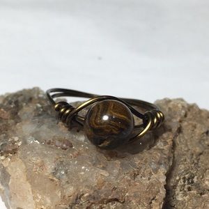 Pietersite ring in copper